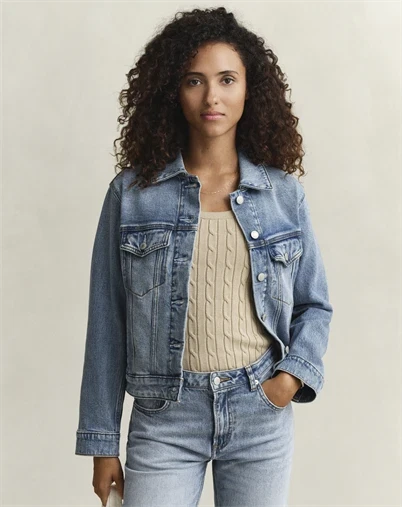 Gant - Denim Trucker Jakke - Semi Light Blue